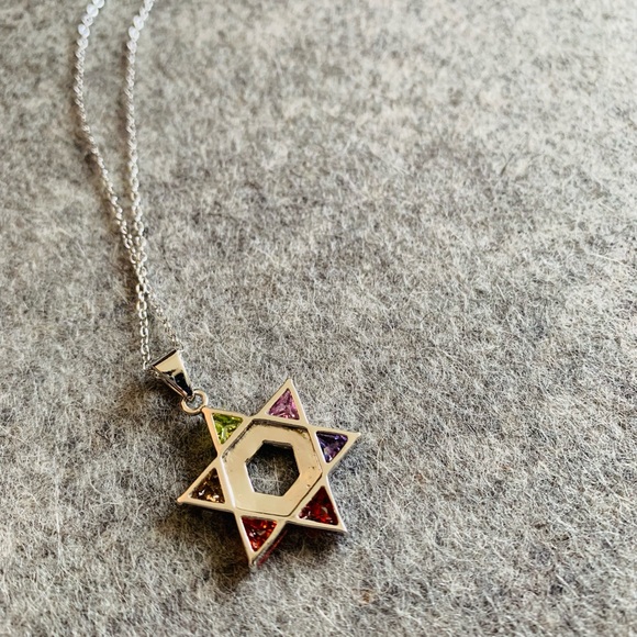 Multicolor gemstone necklace - Picture 4 of 5